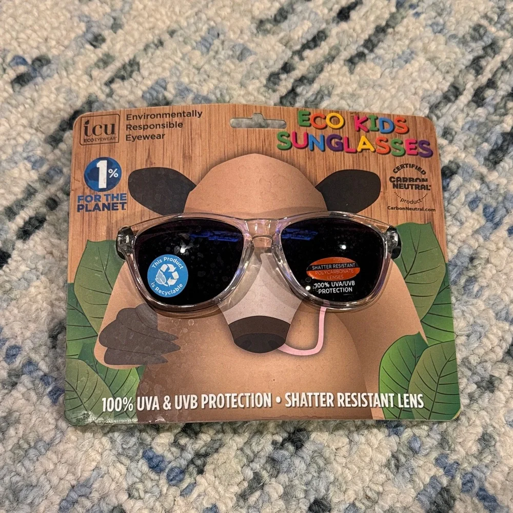 Kids Eco Sunglasses - Clear Frames and Black